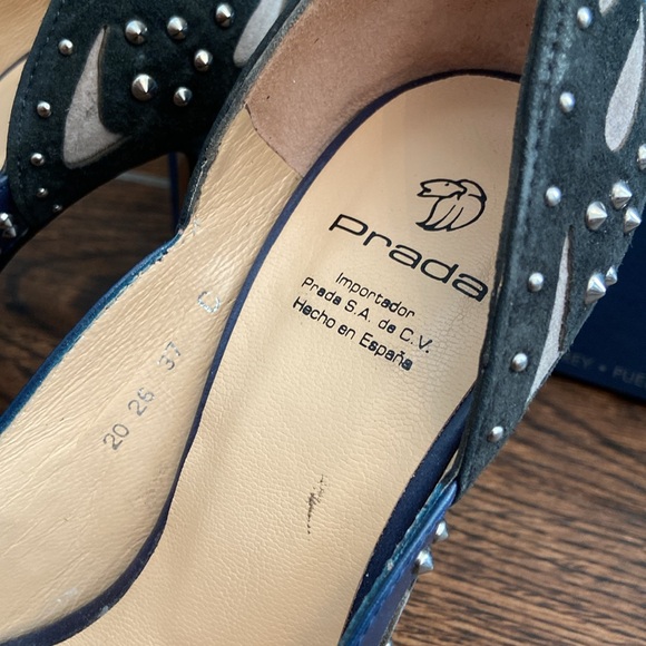 Prada BOS Sierra Navy heels, European size 37 (US 6.5). Worn twice! - Picture 4 of 16